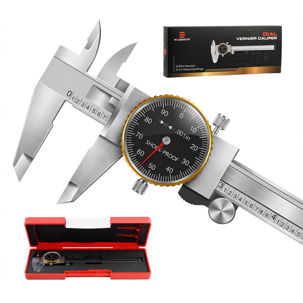 Mikiotto An easy-to-read analog dial gives this 0-6 inch caliper battery-free operation for