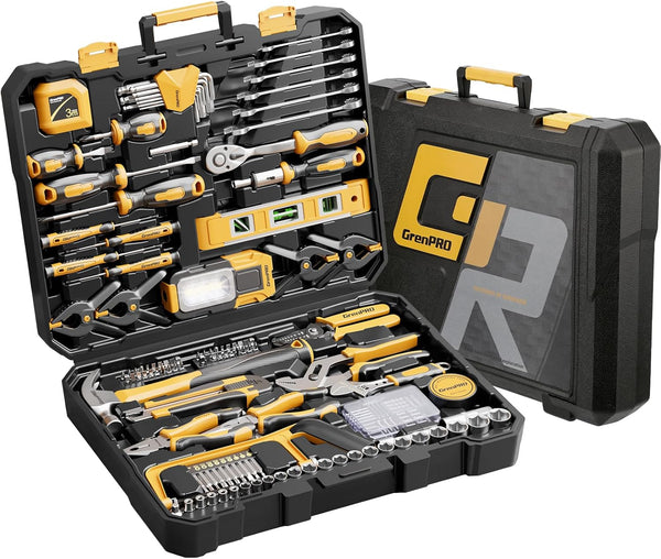 Mikiotto A broad 239-piece mechanic and household tool set brings common repair, automotive