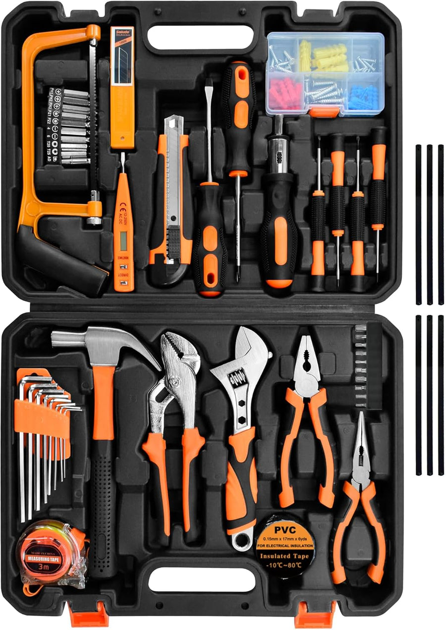 Mikiotto 148-piece hand-tool kit practical coverage for home maintenance